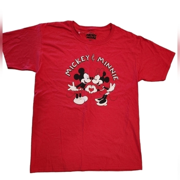 Disney Mickey Mouse and Minnie Women's Short Sleeve T Shirt, Red, XL, NWOT - Picture 3 of 6
